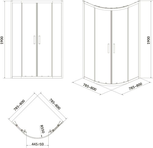 Cersanit Zip 80x80 S154-001