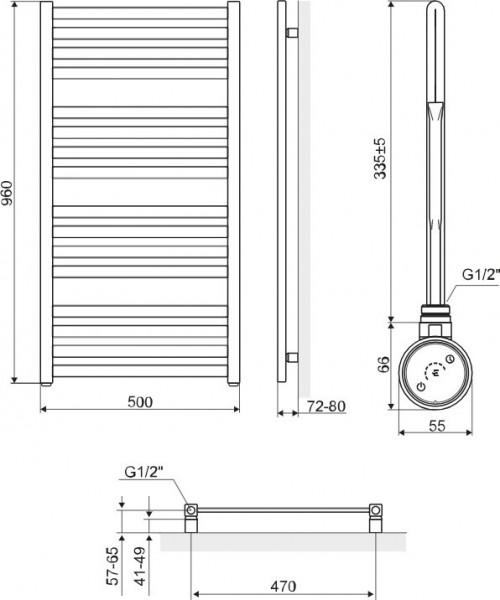 Excellent Horos E 500x960 GREX.HO96.SET.WH