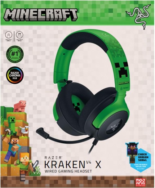 Razer Kraken V4 X Minecraft Edition