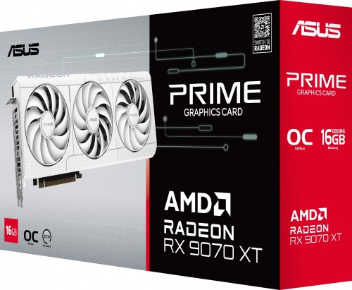 Asus Radeon RX 9070 XT Prime OC 16GB White
