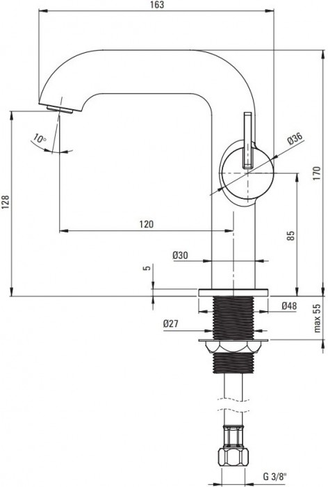 Deante Silia Hexa BHS F24M