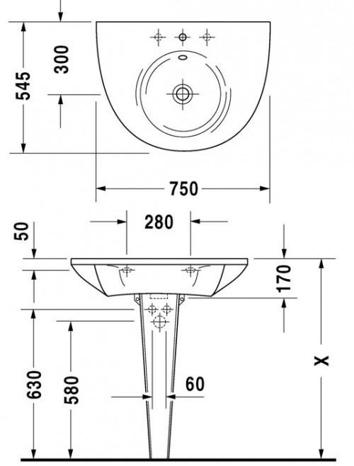 Чертеж с размерами