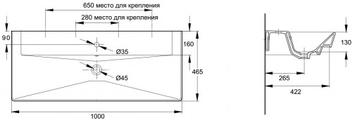 Чертеж с размерами