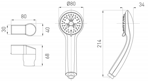 Чертеж с размерами Ferro Sole U300