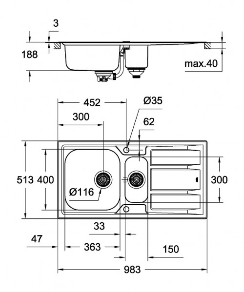 Grohe K400/2 Plus