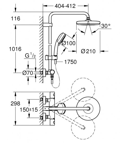 Grohe Tempesta Cosmopolitan 210 27922