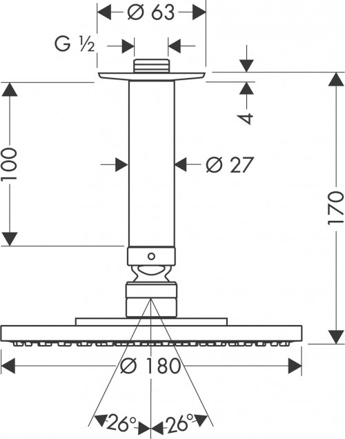 Hansgrohe Raindance S 180 27472