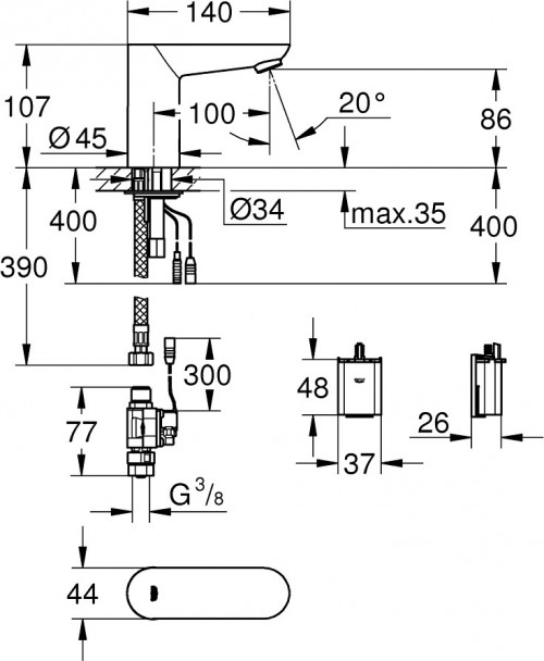 Grohe Euroeco Cosmopolitan E 36271