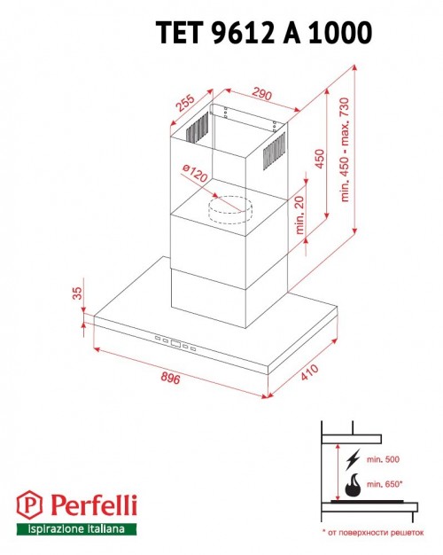 Perfelli TET 9612 A 1000 BL LED