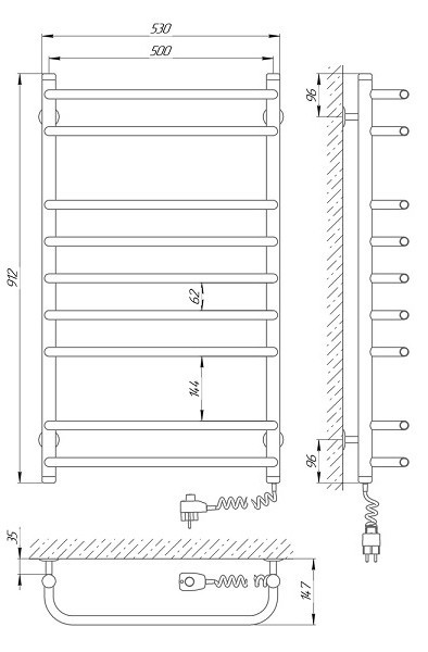 LARIS Standart E R 530x900