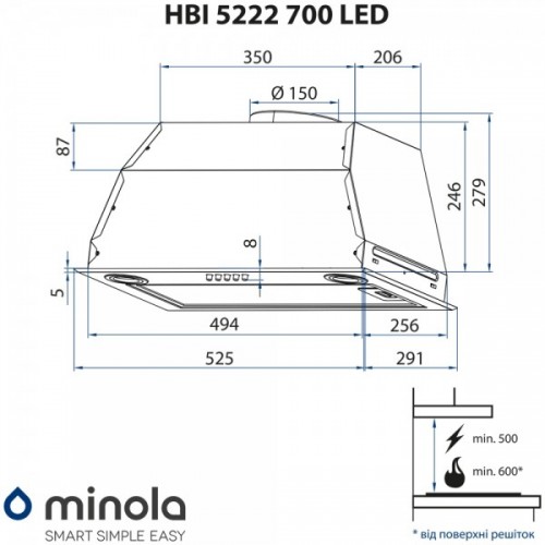 Minola HBI 5222 BL 700 LED