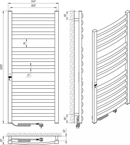 LARIS Zebra Atlant Premium E L 500x1200