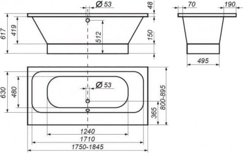 Rock Design Gloria 185x90