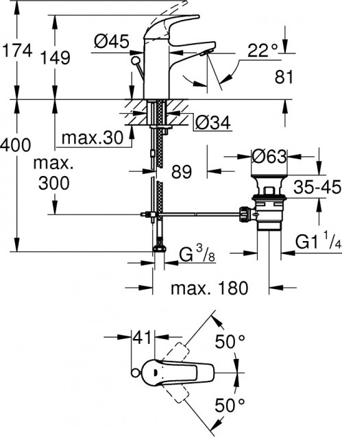 Grohe Start Curve 23805000