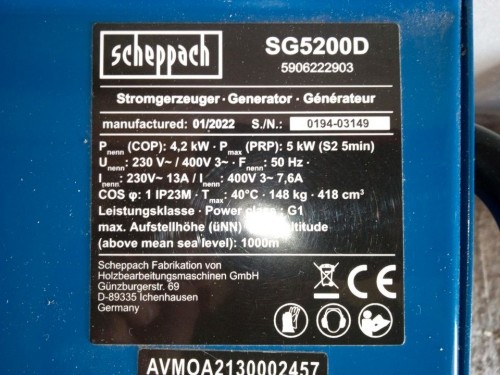 Scheppach SG 5200D