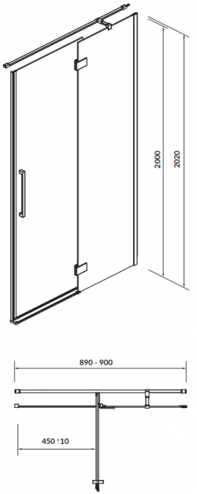 Cersanit Crea 90x200 S159-005