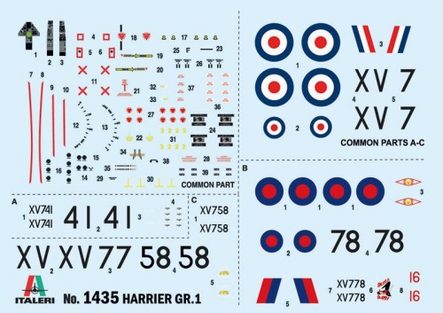 ITALERI Harrier GR.1 Transatlantic Air Race 50th Ann. (1:72)