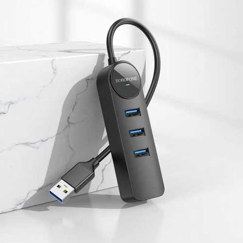 Borofone DH6 Erudite 4-in-1 3xUSB3.0 + RJ45