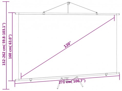 VidaXL Tripod 271x160