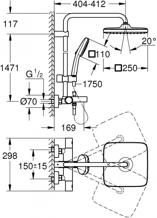 Grohe Tempesta System 250 Cube 26691001