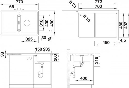 Blanco Adira 45 S-F 527599