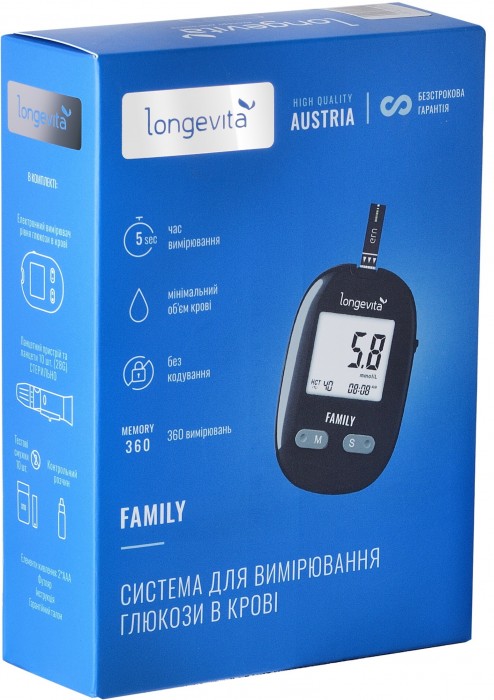 Longevita Family + 200 test strips