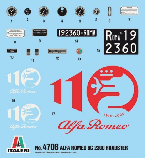 ITALERI Alfa Romeo 8C 2300 Roadster (1:12)