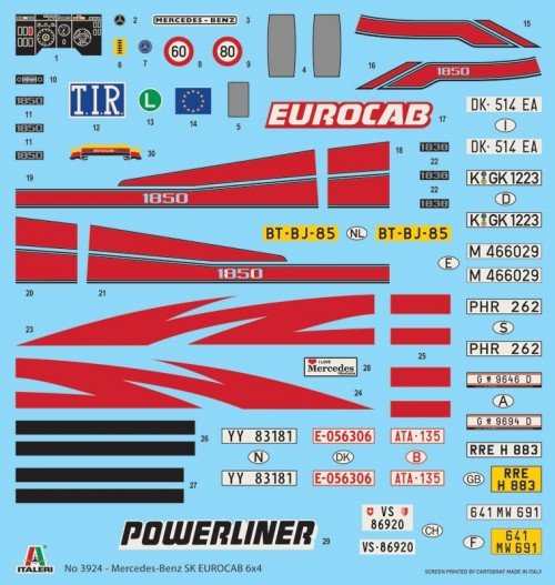 ITALERI Mercedes-Benz Sk Eurocab 6x4 (1:24)