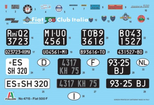 ITALERI Fiat 500 F Upgraded Edition (1:12)