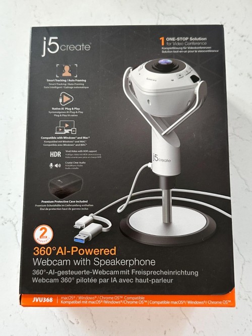 j5create 360° AI-Powered Webcam with Speakerphone