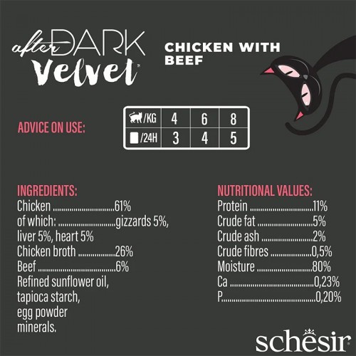 Schesir After Dark Chicken/Beef Pouch 80 g