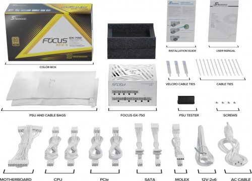 Seasonic FOCUS GX-750 ATX 3.1 White