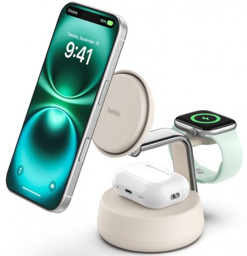 Belkin UltraCharge Pro 3-in-1 Magnetic Charging Dock Qi2 25W