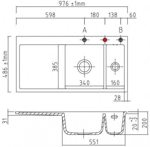 Чертеж с размерами