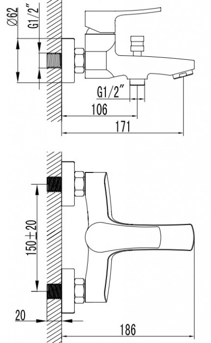 Чертеж с размерами