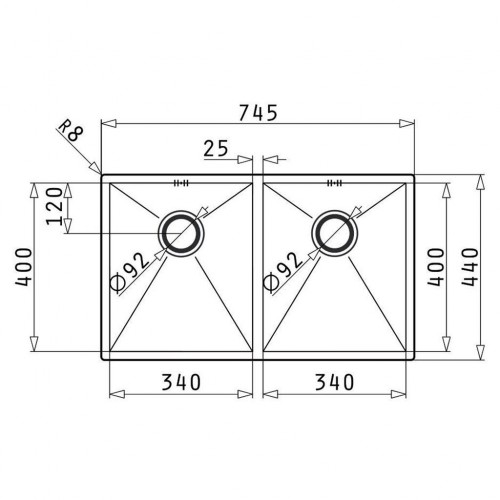 Pyramis Tetragon 74.5x44 2B