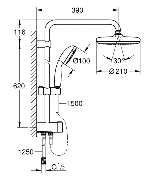 Grohe New Tempesta 210 26381