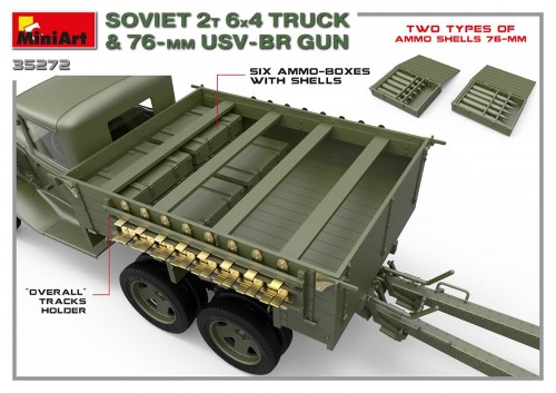 MiniArt Soviet 2T 6x4 Truck and 76-mm USV-BR Gun (1:35)