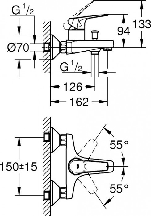 Grohe BauFlow 121624S