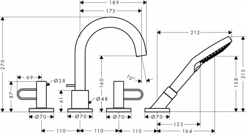Axor Uno 38445000
