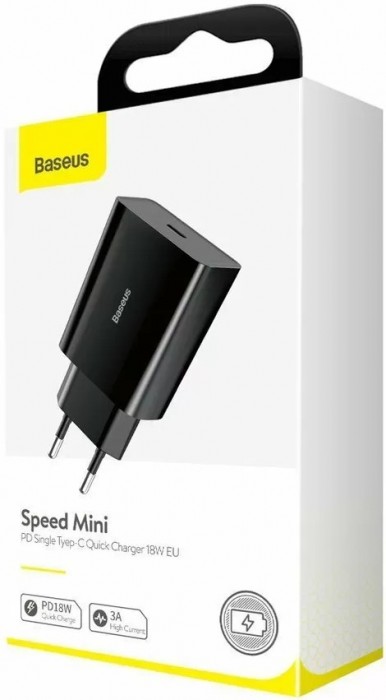 Упаковка BASEUS Speed Mini PD Single Type-C Quick Charger 18