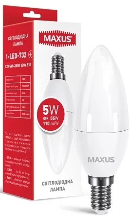 Maxus 1-LED-732 C37 5W 4100K E14