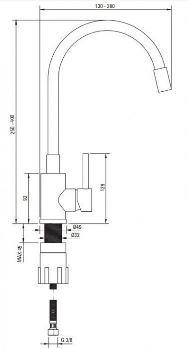 Deante Luno BOC B720