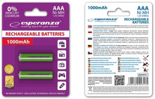 Esperanza 2xAAA 1000 mAh