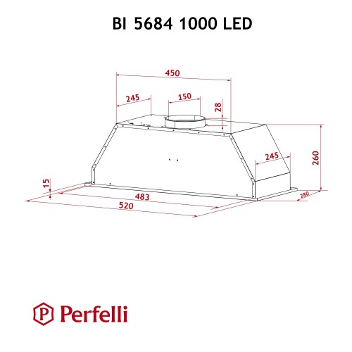 Perfelli BI 5684 BL 1000 LED