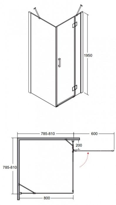 Besco Viva 80x80 VKP-80-195-C