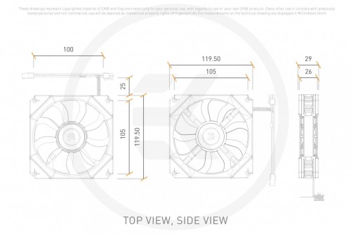 EKWB EK-Quantum Impulse 120 D-RGB - White (400-1800 rpm)