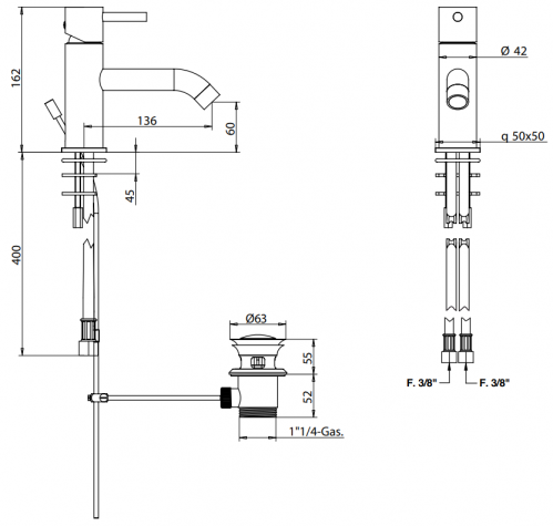 Bongio T-Square 52521CRPR