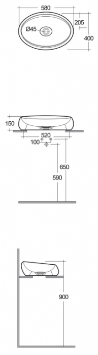 Rak Ceramics Cloud 58 CLOCT6000AWHA