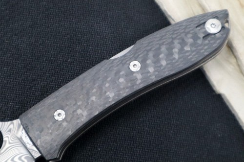 Spyderco Spyopera Carbon Damascus